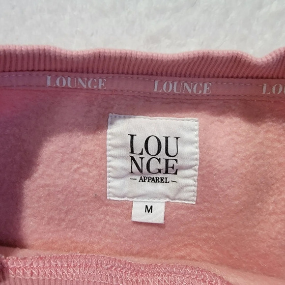 Lounge Apparel Pink Pullover Sweatshirt Lounge Print Athlesiure Size M EUC - Picture 3 of 6
